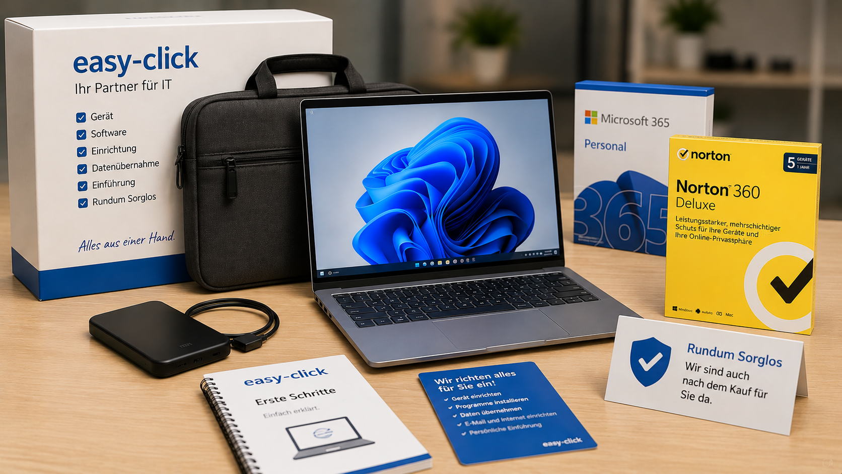 Laptop-Komplettpaket von easy-click